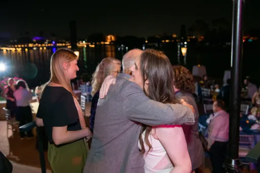 A candid photo of the Fuchs family and Alexis